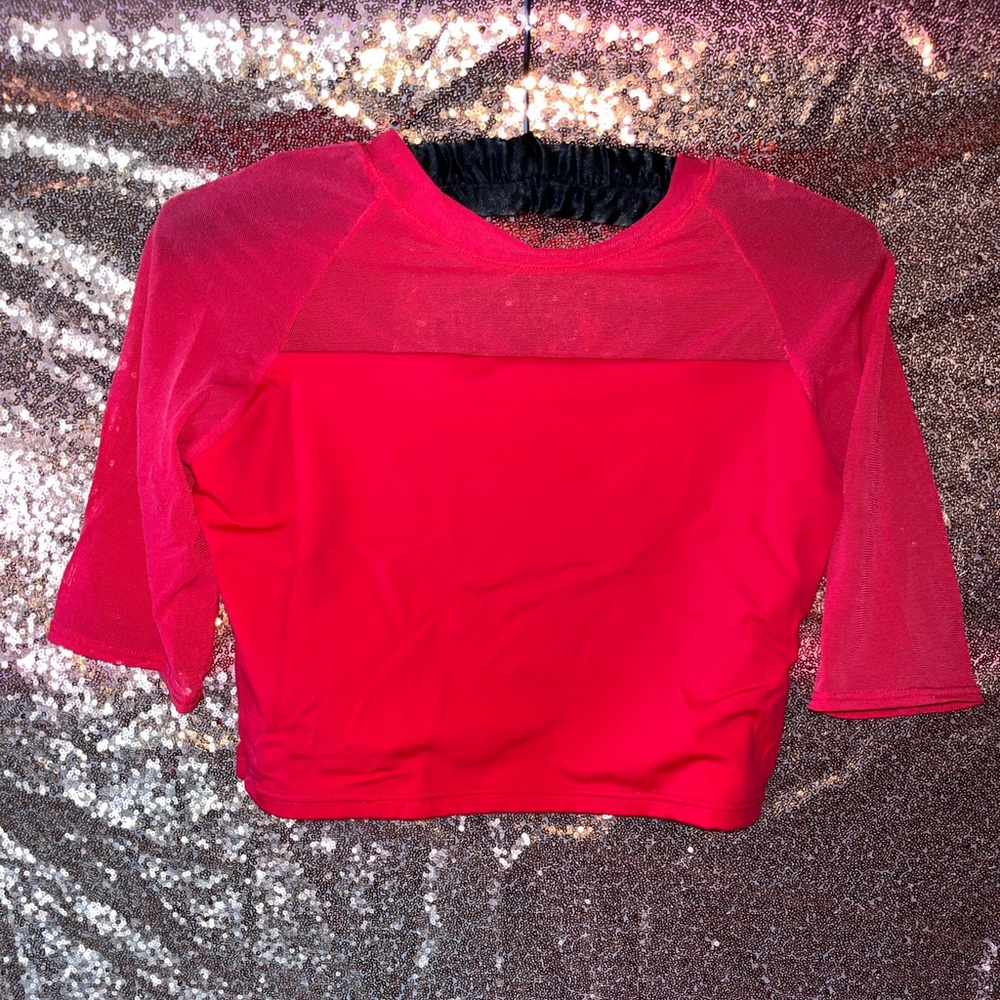 GENTLY USED - WEISSMAN - RED DANCE TOP - SIZE: MEDIUM ADULT